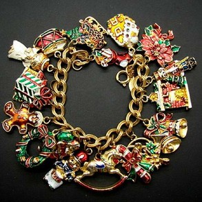 Sarah Coventry Christmas Charm Bracelet