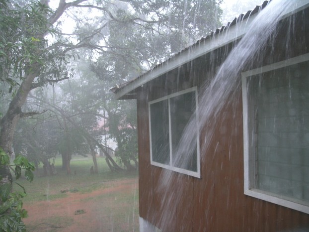 Rain Damages The Foundation Without A Gutter Or Rain Catcher