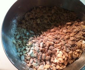 mixed dry ingredients for chocolate crackle