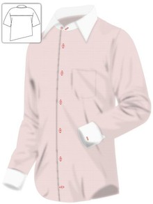 Executive Pink and White Dress Shirt