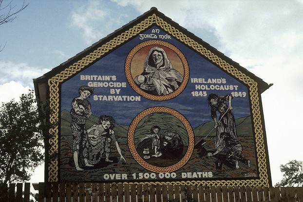 Image: Mural on Whiterock road, Belfast. An Gorta Mór.