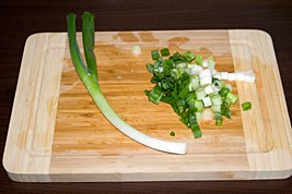 6. Chop the green onions