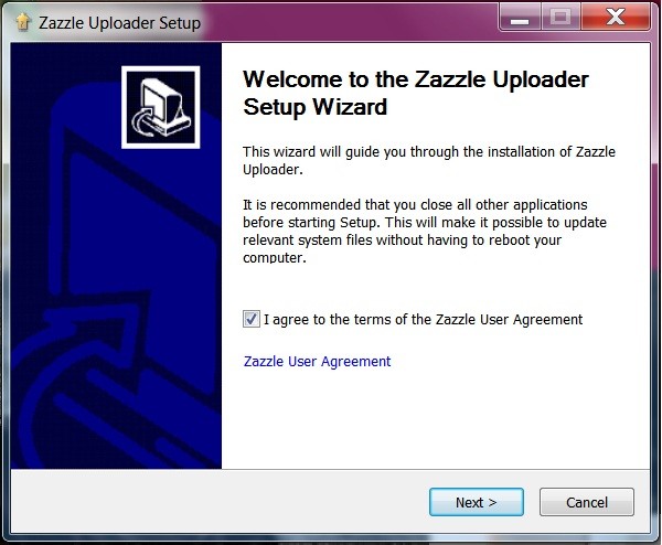 Image: Zazzle Builk Uploader Installation Wizard