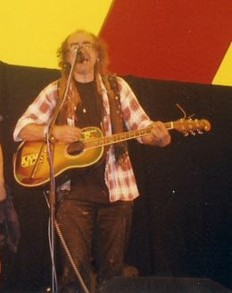 Bard of Ely on stage at Glastonbury Festival
