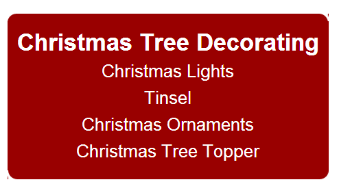 Christmas Tree Decorating Steps