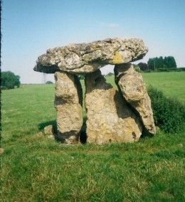 The ancient stones of St Lythans Burial Chamber