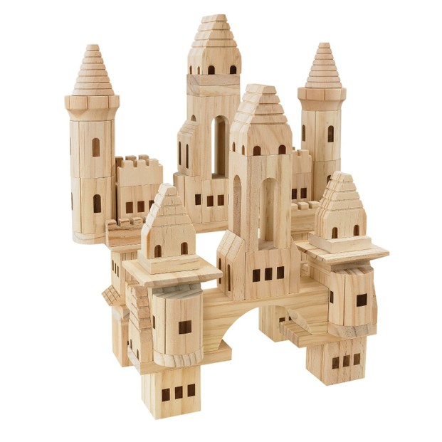 Solid Wood Blocks Treehaus Shoppe Castle 141 Pcs Merchsourc 1complete Set More for sale online 