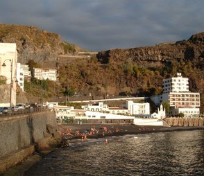 View over seafront and beach of San Marcos