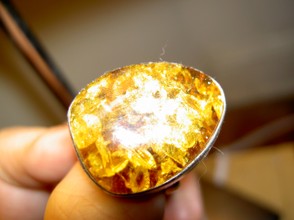 Amber and silver, a powerful combination.