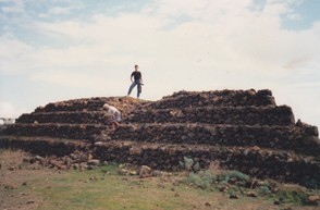 One of the pyramid constructions