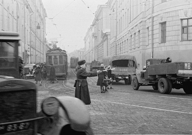 Street Scene Moscow 1945