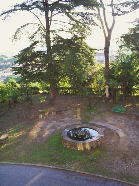 Pond in the garden at Convent Emilia de Vialar