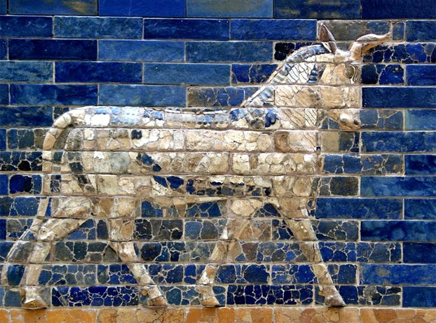 Ishtar Gate from Babylonia ca. 575 BC, reconstructed at the Pergamon Museum in Berlin