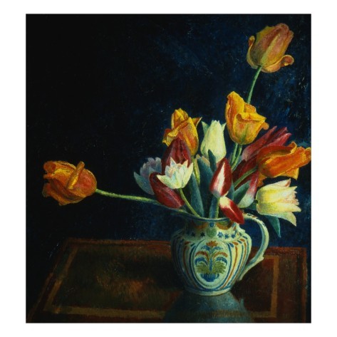 Tulips in a Staffordshire Jug by Dora Carrington