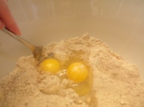 Add eggs and mix very well.