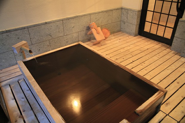 Japanese Bathroom made of aromatic wood