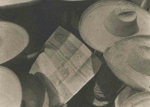 Tina Modotti  Workers Reading El Machete, c.1929  Platinum print, 7.92 x 10.46 cm