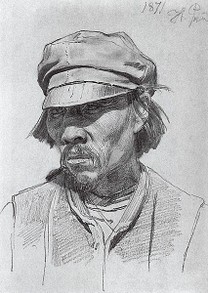 Portrait of a kalmyk by Repin