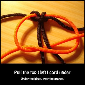 Making a square knot