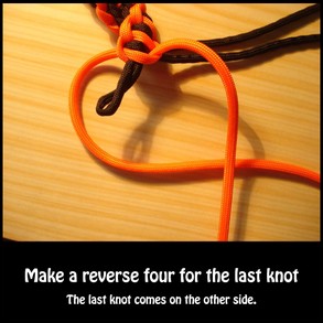 Finish the cord with an opposite knot