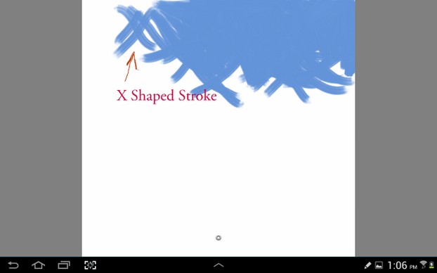 Using an X-shaped Stroke