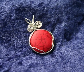 Howlite Wire Wrapped Pendant