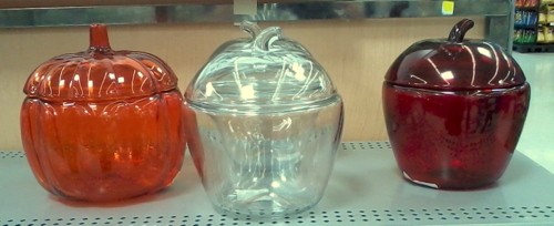 Pumpkins and Apples in Glass