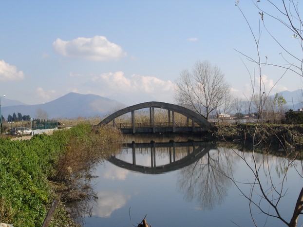 bridge over Sarno River (fiume Sarno), San Marzano sul Sarno, Campania, southwestern Italy
