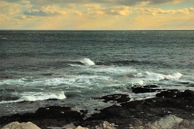 view of Atlantic Ocean from Beavertail State Park, southern Conanicut Island, Rhode Island
