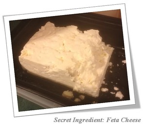 Simple spaghetti recipe secret ingredient - Feta Cheese