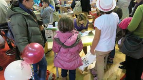 Author signing a kids' book