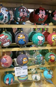 Painted Christmas tree ornaments