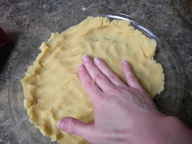 Press into a 9-inch pie plate.