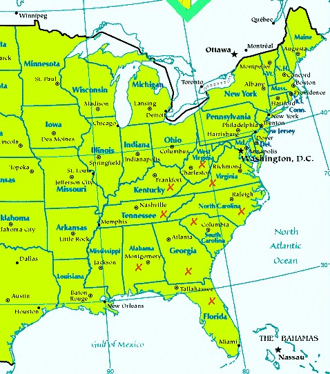 States Covered in 2nd Episode
