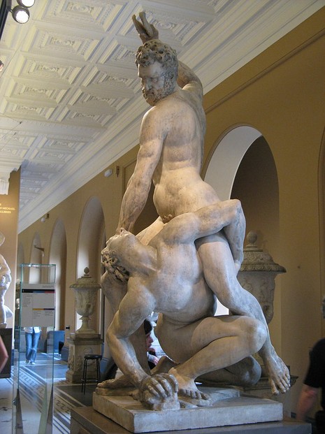 Samson and the Philistine by Giambologna at Victoria and Albert Museum.