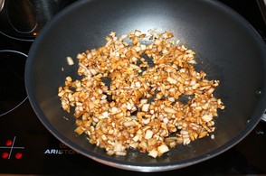 Add garlic, etc. to work and stir-fry