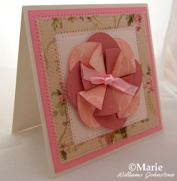 Folded flower handmade card design