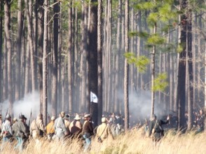 Civil War Soldiers Exchanging Fire