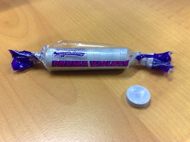 Parma Violet candy tablets