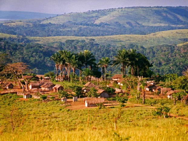typical Bandundu savanna village, Bandundu Province, west central Democratic Republic of Congo