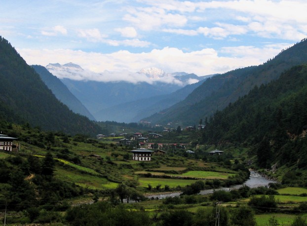 Haa Valley and Haa Chhu River, Bhutan; northward view