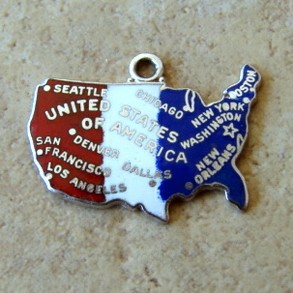Wells Sterling United States of America Charm