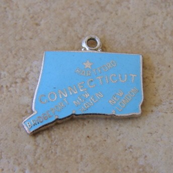 Vintage Wells State Nicknames Map Charms