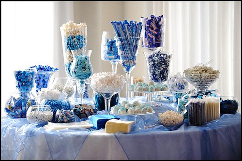 Dazzling Blue Candy Buffet