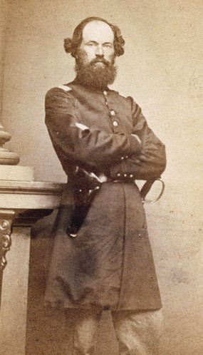 undated photograph of Union Captain James Hope during the War Between the States; Antietam National Battlefield Museum