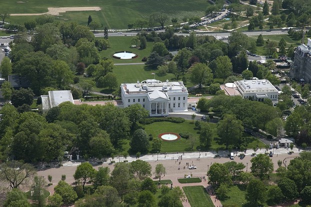 aerial view of the White House, Washington, D.C. by Carol M. Highsmith, April 30, 2007; Carol M. Highsmith's America