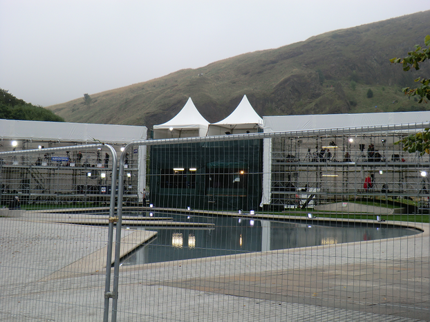 Image: Media terraces in Edinburgh for the Referendum 2014