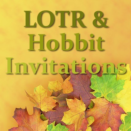 Lord of the Rings and Hobbit Party Invitations