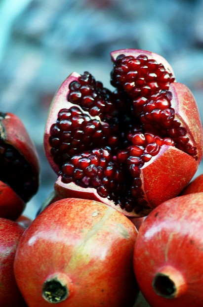 pomegranate seeds with sarcotesta (fleshy seedcoats)