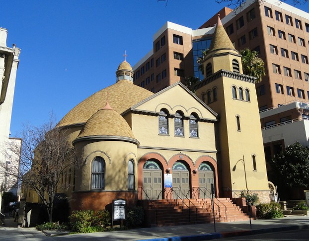 First Unitarian Church, on St. James Park, San Jose, California